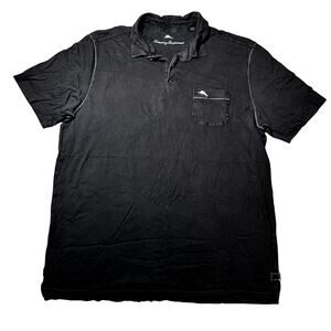 Tommy Bahama Men’s Black Polo Shirt, Pima Cotton, Size L